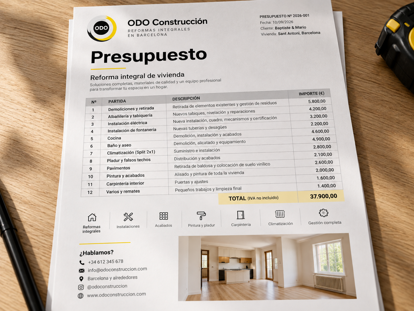 Presupuesto claro